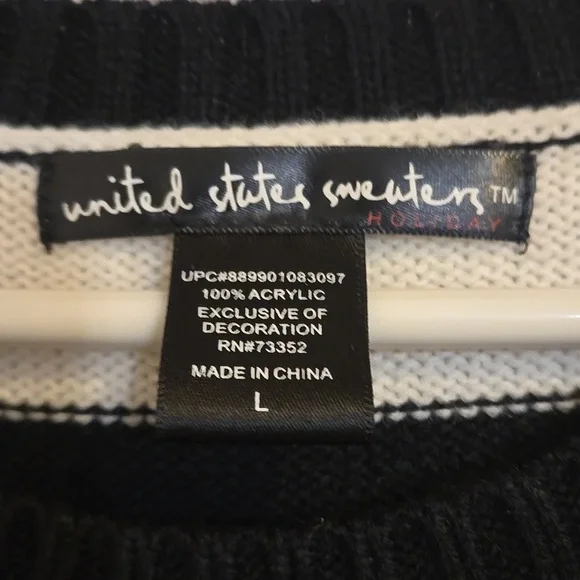 United States Sweaters Holiday Gingerbread Ugly Christmas Sweater Size Large - Picture 3 of 5